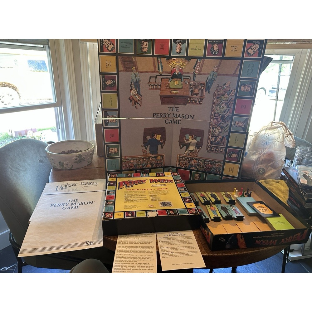 Perry Mason Board Game TV Courtroom Mystery Suspense Complete Excellent TSR 1987